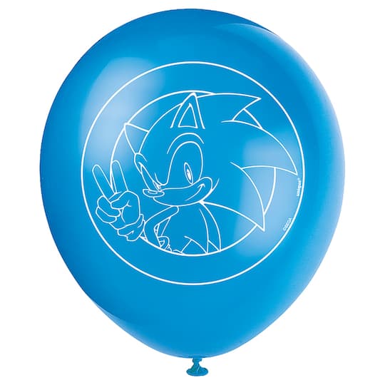 12" Sonic the Hedgehog™ Latex Balloons, 8ct.